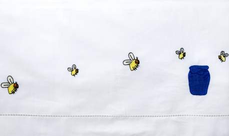 Bees and Honeypot Cot Sheet Set
