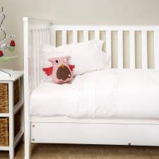 Pink Bunnies Cot Sheet Set