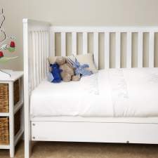 Blue Bunnies Cot Duvet Set