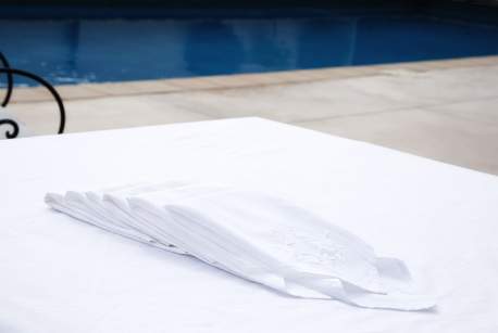 White Flower Tablecloth